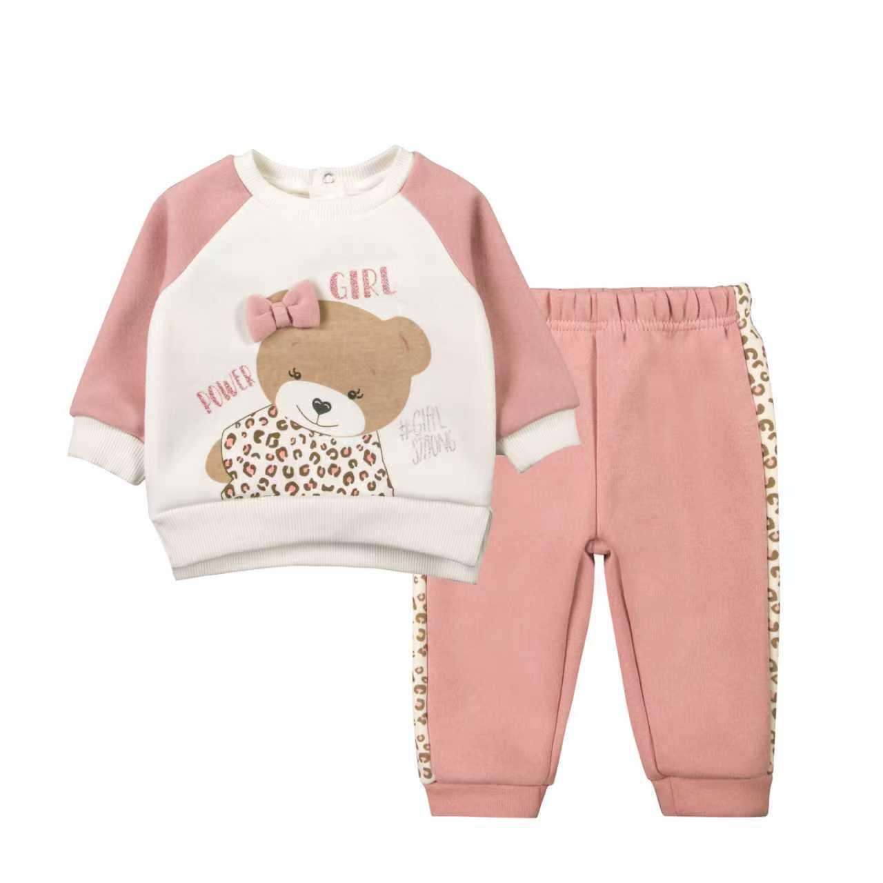 conjunto beba algodon afranelado osito