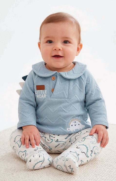 conjunto bebe algodon dinosaurio