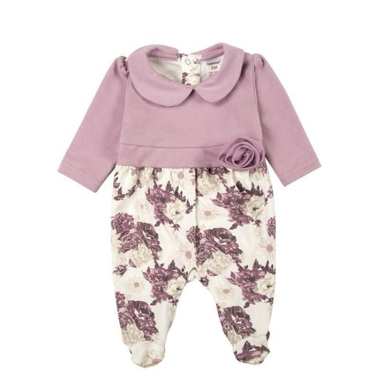 ENTERITO ALGODON LILA FLOR