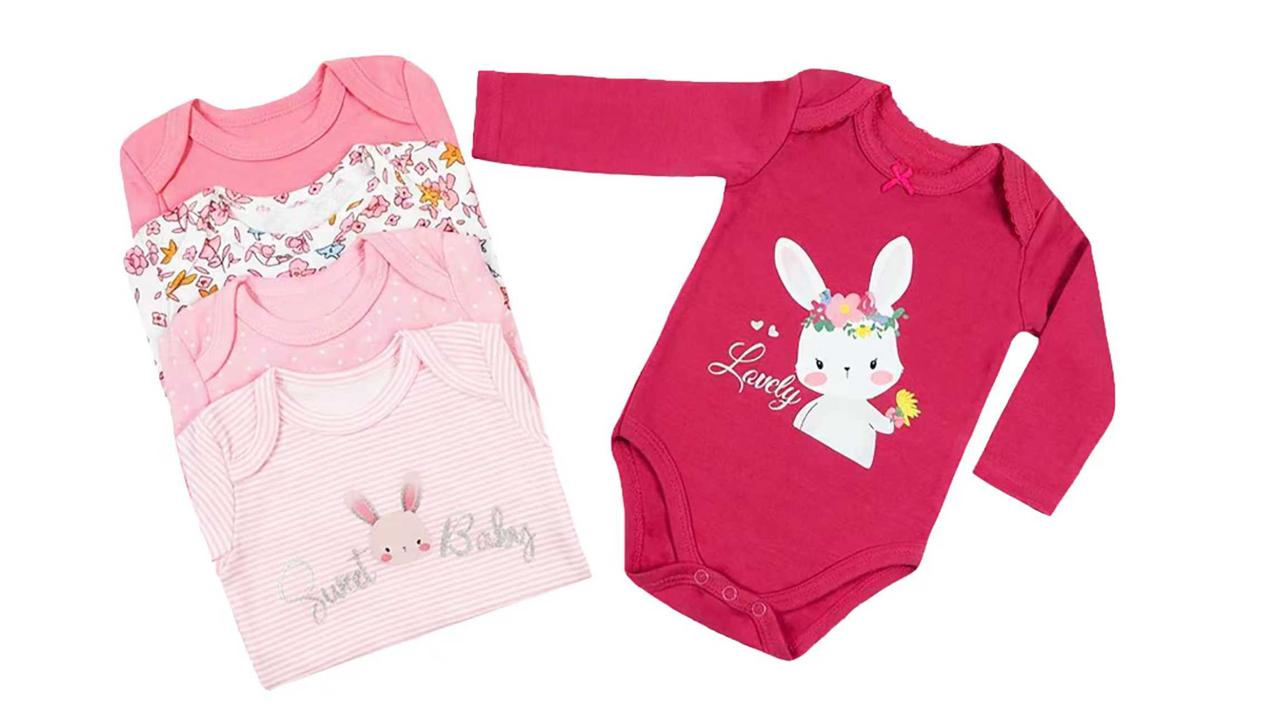 bodys algodon bebe pack 5 unidades