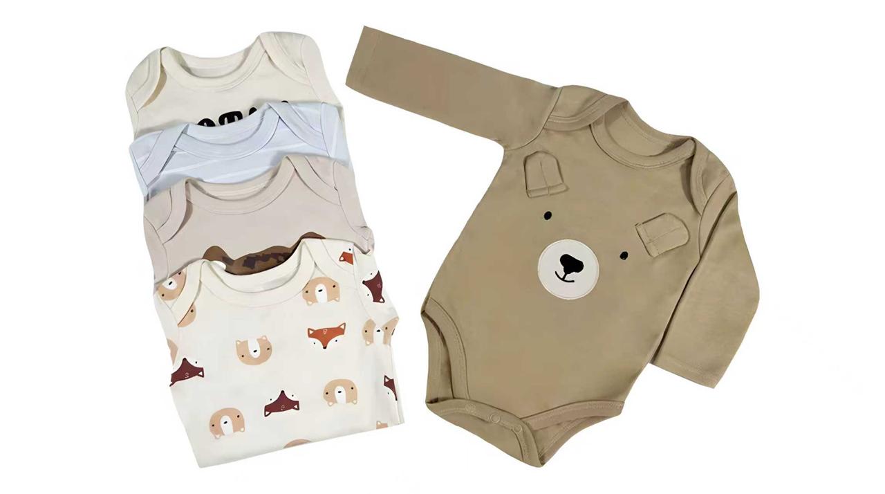 bodys algodon bebe pack 5 unidades osito