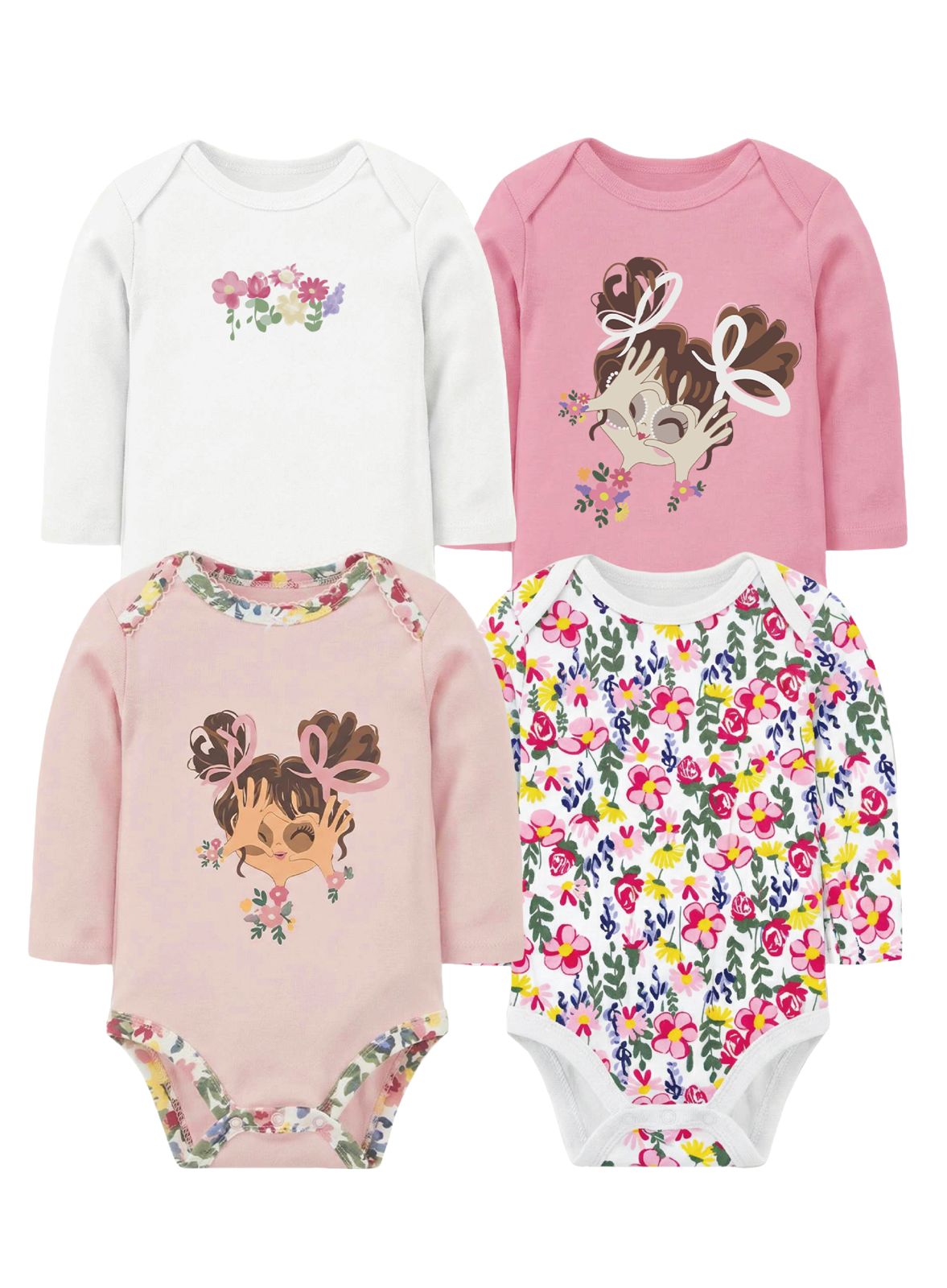 bodys algodon beba pack 4 unidades