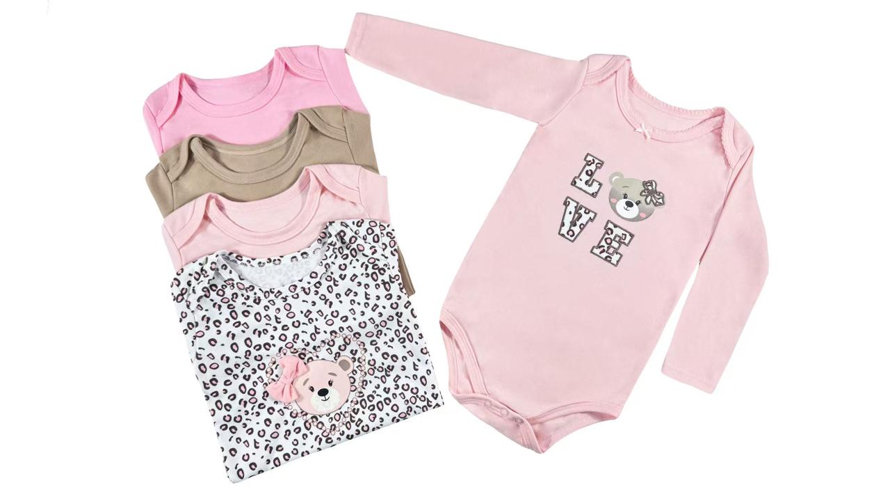 bodys algodon pack 5 unidades beba osito tmk