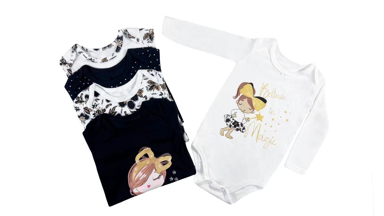 bodys algodon pack 5 unidades beba