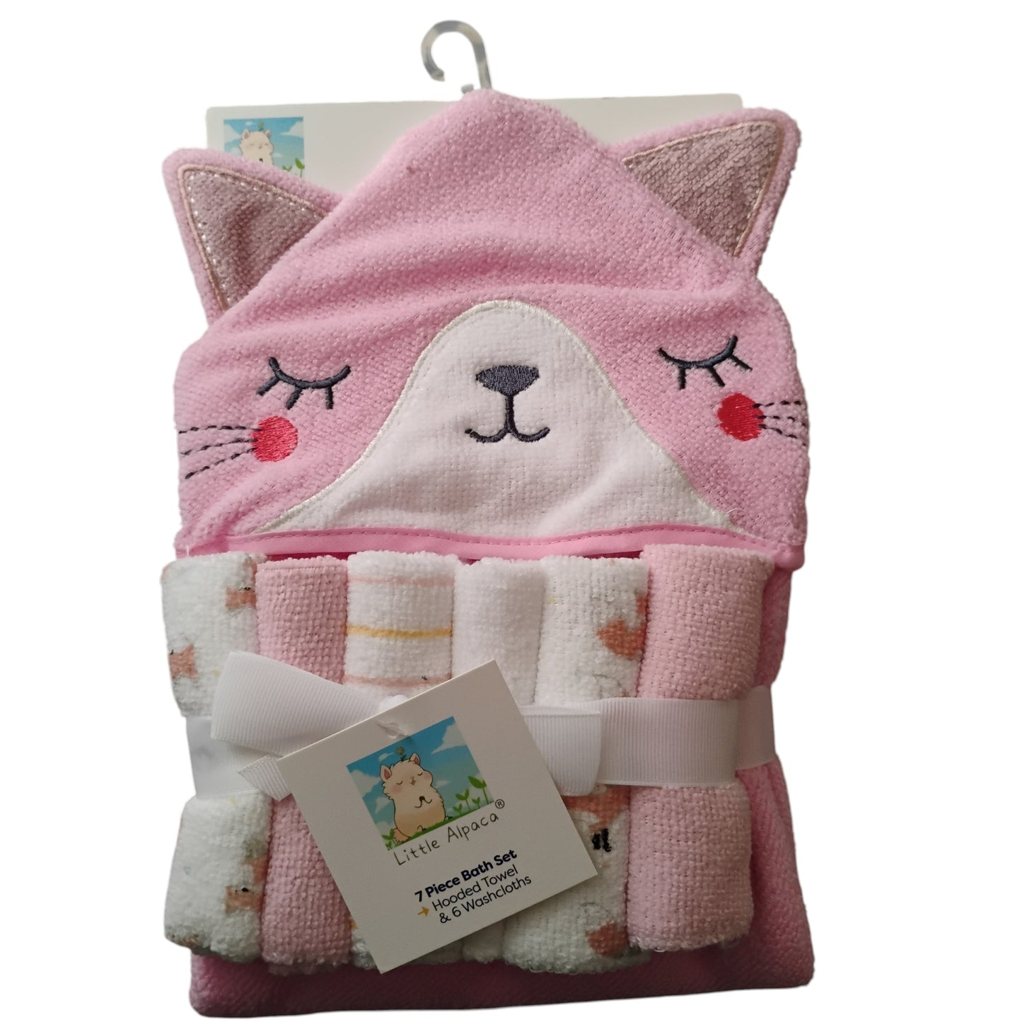 pack toalla con capucha bebe + 6 toallitas de limpieza