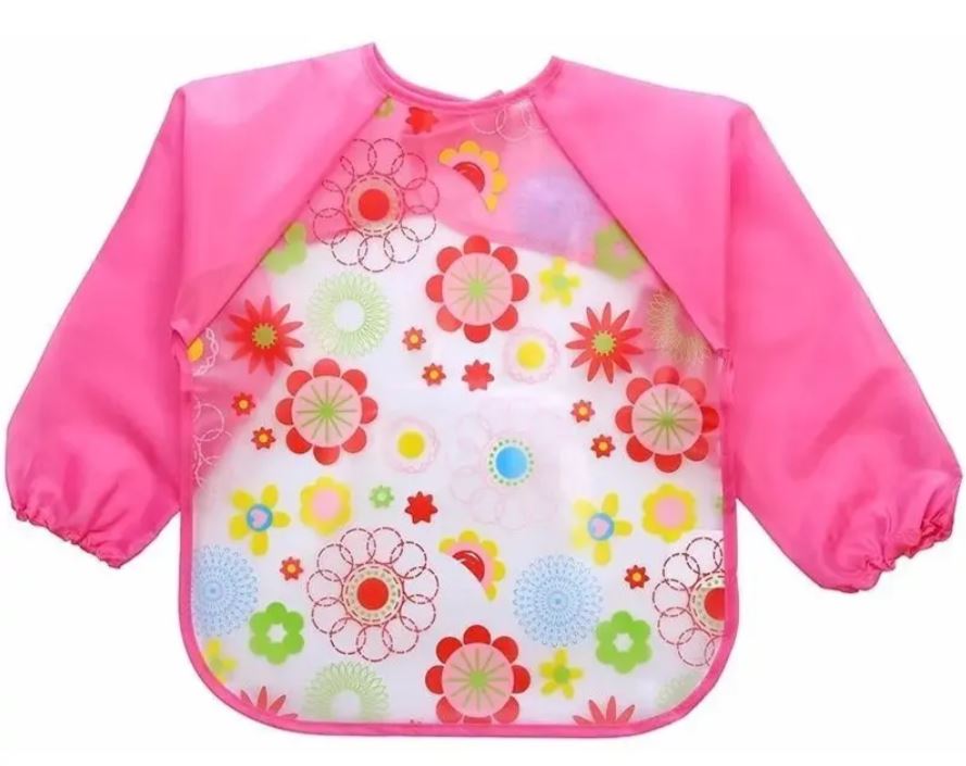 babero impermeable con manga larga 6  a 12 meses