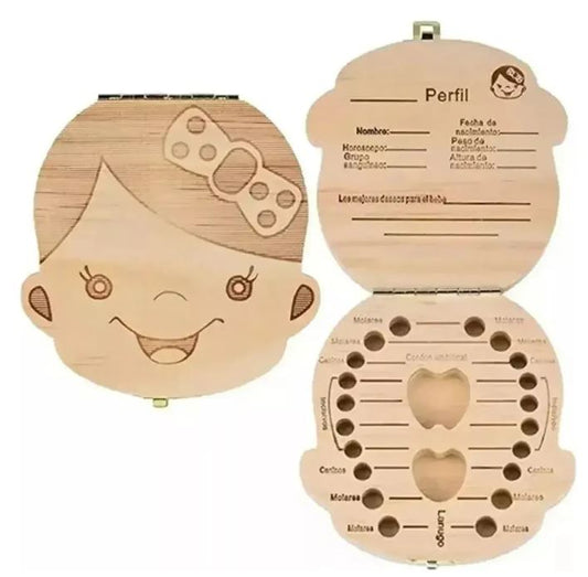 cajita madera guarda dientes