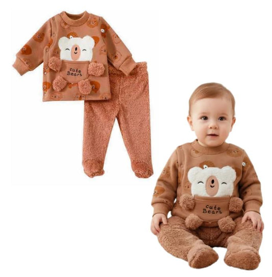 conjunto bebe algodon afranelado osito