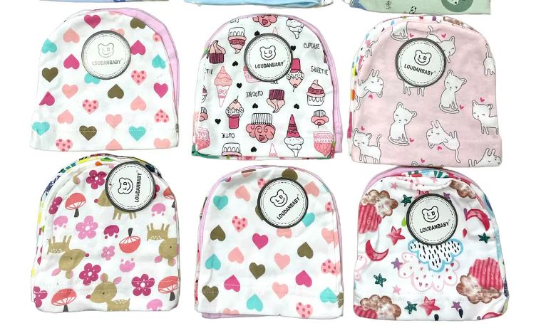 pack 3 gorros algodon surtidos 0 a 3 meses