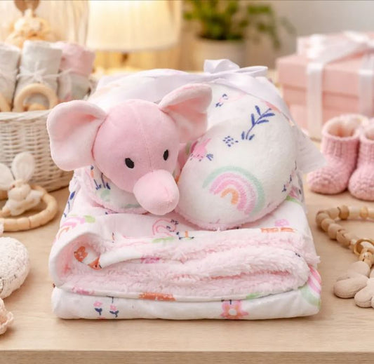 manta frazada cobija polar + cervical bebe