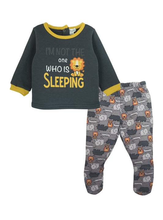 pijama algodon afranelado niño 2 piezas