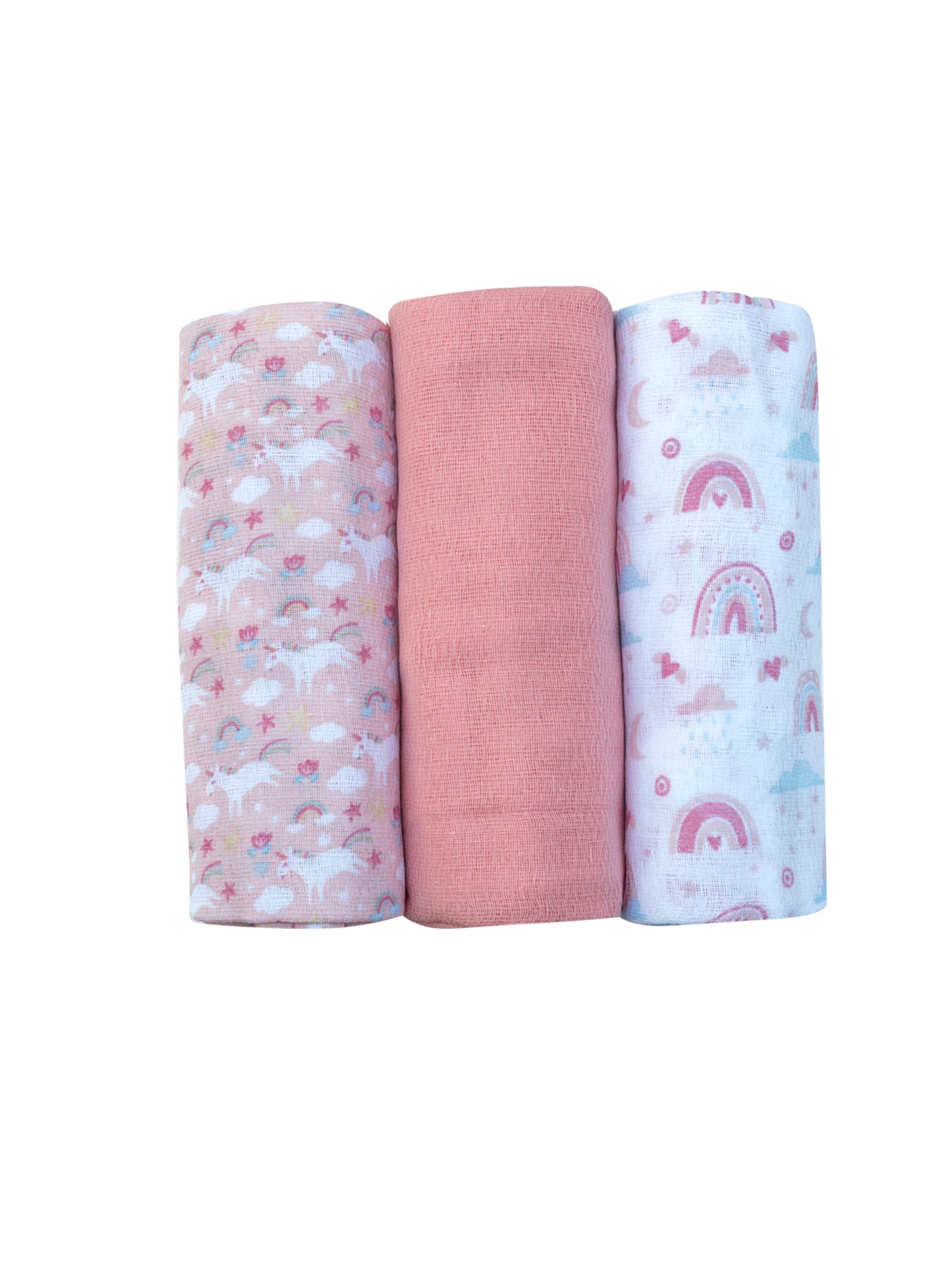 pañal algodón niña set 3 unidades 80 x 80 cm