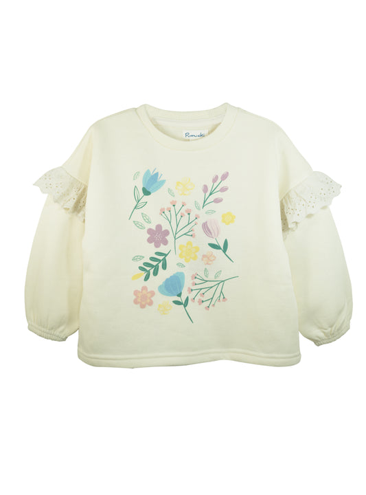 poleron de niña flores
