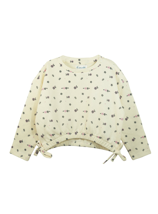 POLERA MANGA LARGA TELA ACANALADA NIÑA