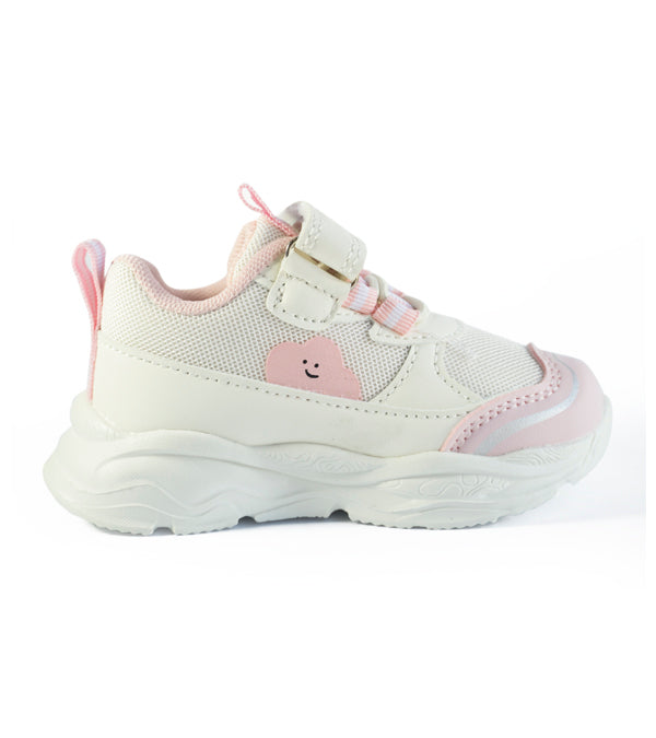 zapatilla niña deportiva con  cordones y velcro